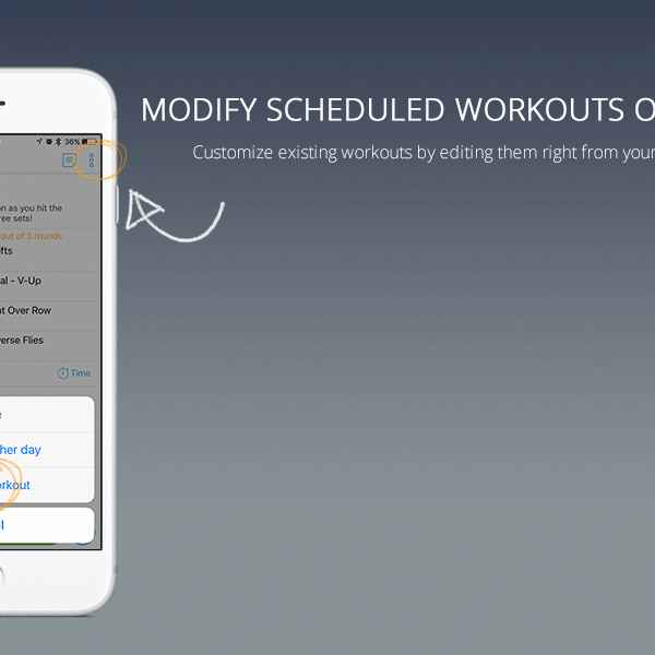 EDIT SCHEDULED WORKOUTS ON MOBILE